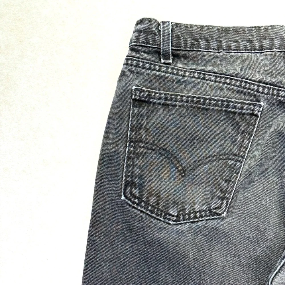 Levi's 555 Relaxed Fit Jeans *34x30 Made In USA Black Vintage Orange Tab 90s VTG